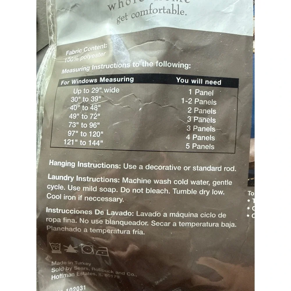 Whole Home 84 inch Lace Embroidered Window Curtain Panel Ivory Polyester NEW‎